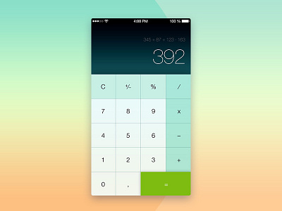 DailyUI #004 - Calculator