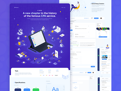 Surfe: Case Study business case study colorful creative dashboard finance fintech illustration interface investment landing layout mobile presentation redesign shop social ui ux