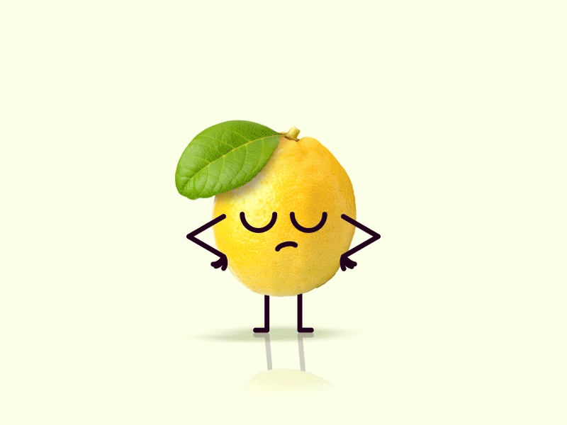 Lemon character animation after effects animation character design gif motion design motion graphics