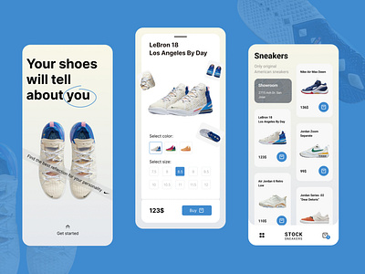 Sneakers Stock store app app mobile app mobile design nike shop sneakers store ui ui design ux