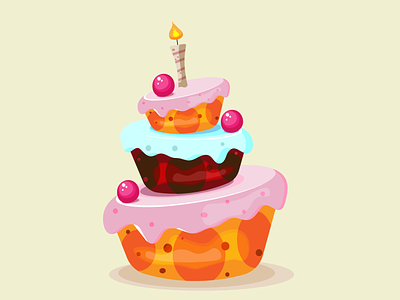 A tasty cake adobe illustrator design food graphic design meal sweet tasty vector