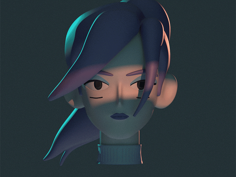 Mystery Girl 3dcharacter artdirection characterdesign cinema4d girl character illustration motion graphics zbrush