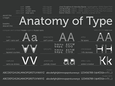 Anatomy of Type: Mueso / Museo Sans