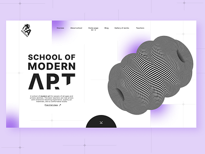 School of modern art app design designer figma graphic design illustrator site ui ux vector web web design web site