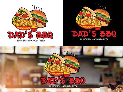 Logo Design for Dad's BBQ graphic design illustration logo vector