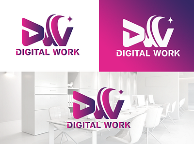 Logo Design for DW branding illustration logo