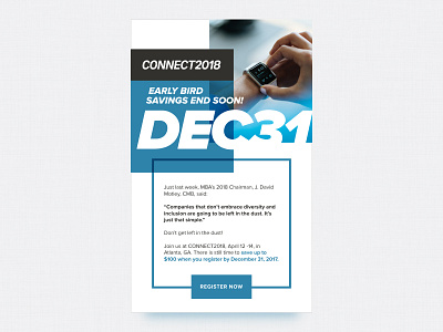 Connect 2018 Email Design design digital design email