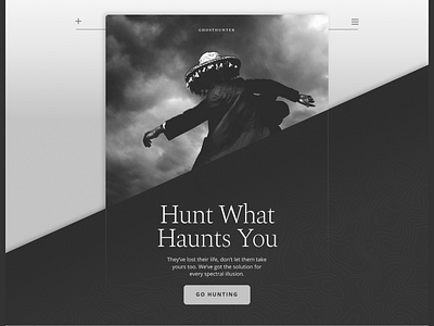 Ghosthunter blackandwhite design photography uidesign webdesign