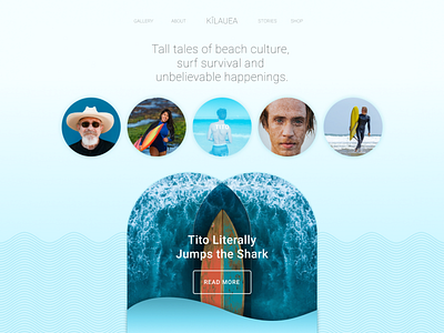 Kilauea concept digital design surf surf culture tall tales ui ui design visual design