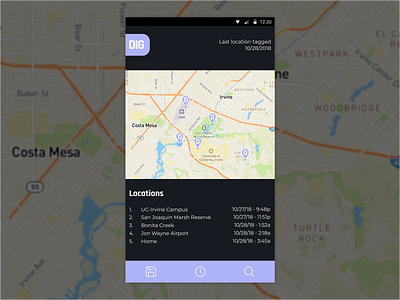 Daily Ui - Day 20 - Location Tracker daily ui design digital design location app maps ui ux