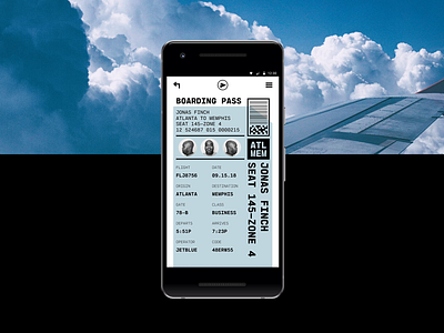 Daily Ui - Day 24 - Boarding Pass boarding pass daily ui digital design mobile app ui ui designer ux