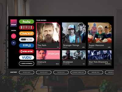 Daily UI - Day 25 - Smart Tv App