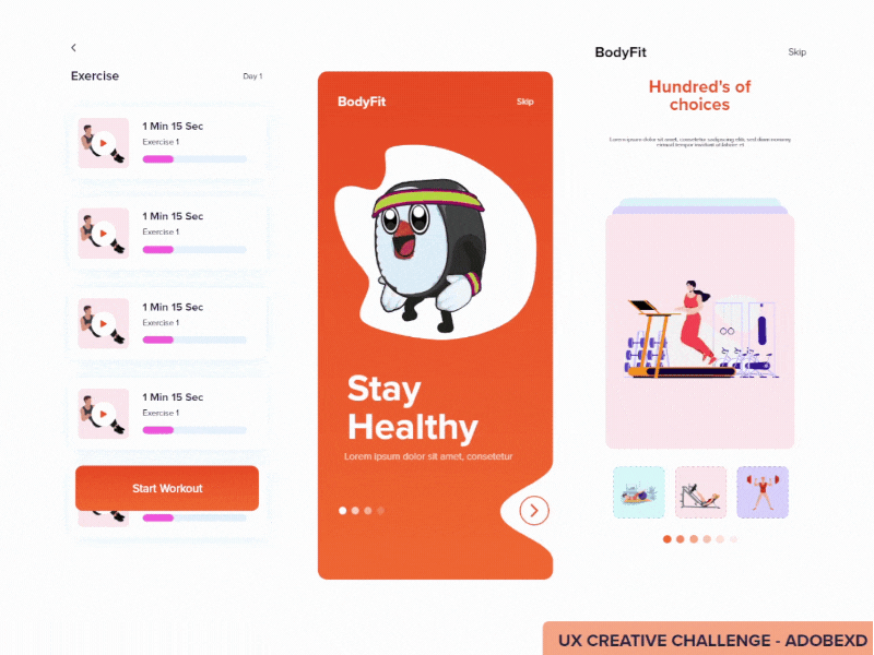 Bodyfit - AdobeXD Creative challenge