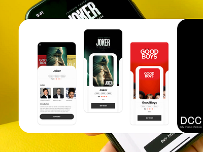 Movie Bookings Application - Daily Creative Challenge app branding design typography ui ux