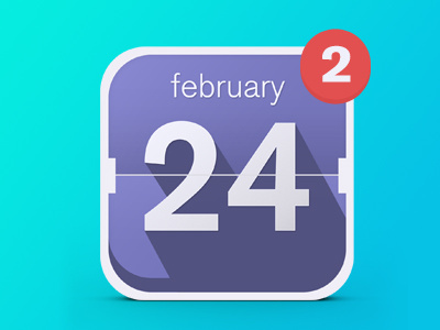 Date App Icon 24 app calendar date dublin flat icon ireland long shadow notification