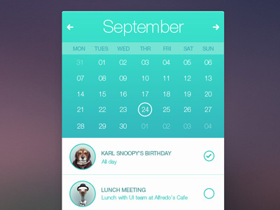 Calendar Widget