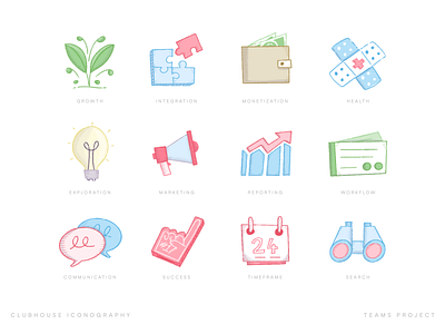 Team Icons avatars growth iconography icons jigsaw team