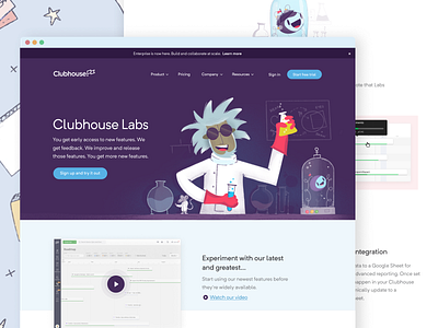 Clubhouse Labs character clubhouse mad scientist mouse science scientist script