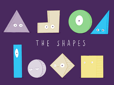 Character Exploration character characters circle eyes shape shapes square triangle