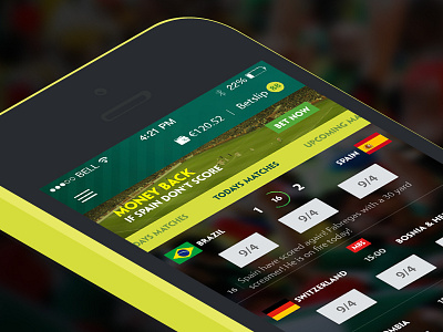 World Cup App bets betting dublin euro 2012 football ireland matches soccer sport ux world cup