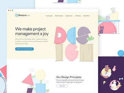 Design at Shortcut brand design design principles principles shortcut team