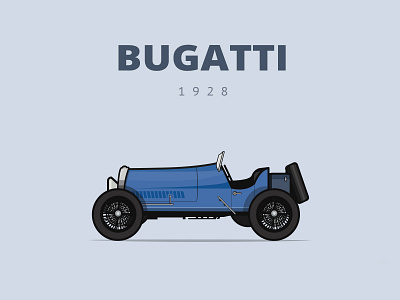 Bugatti bugatti car dublin illustration ireland retro transport