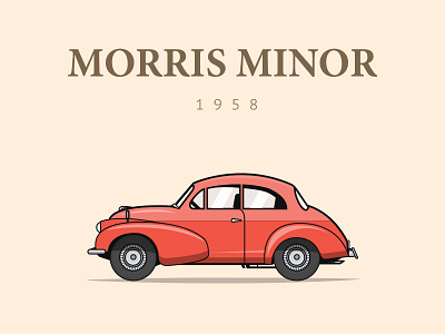 Morris Minor car dublin illustration ireland morris minor retro transport