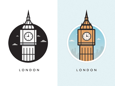 Big Ben - London big ben city clock illustration irish line london