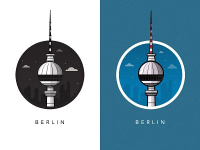 Fernsehturm Berlin berlin europe germany illustration ireland landmark tower