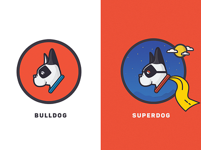 Bruno the SuperDog! bulldog dog french french bulldog illustration shading superdog