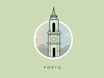 Clerigos Tower, Porto clerigos tower illustration porto portugal