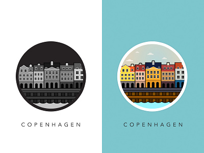 Copenhagen, Denmark blocks coloursful copenhagen landmarks