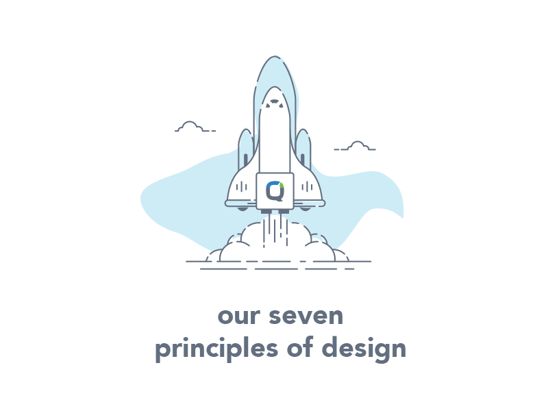 Our Seven Principles of Design design focus people poster principles product progress