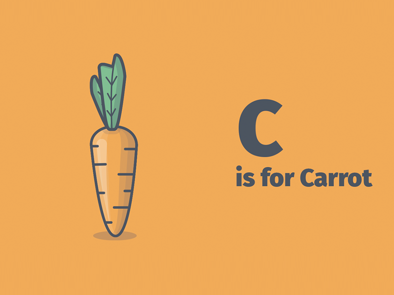 C is for Carrot by Al Power™ on Dribbble