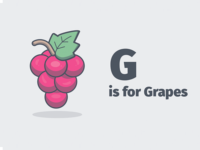 G is for Grapes a to z alphabet ant bee carrot donut grape grapes kid kids kite robot