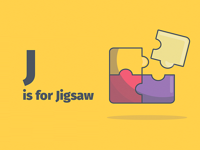 J is for Jigsaw a to z alphabet ant bee carrot donut jigsaw kid kids kite pizza robot