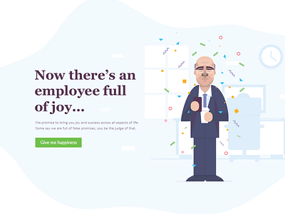 Full of Joy celebrate happiness hard joy lonely man office sad success worker working