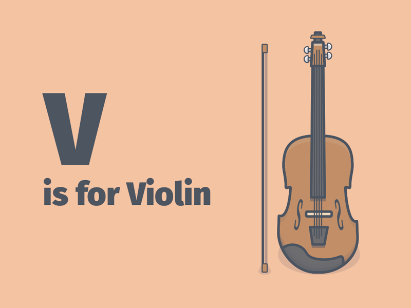 V is for Violin by Al Power™ on Dribbble
