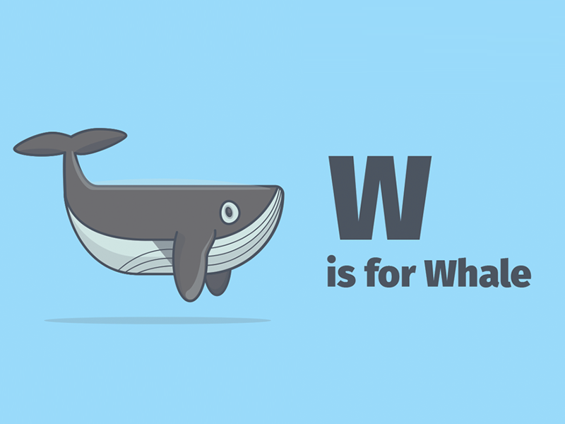 W is for Whale by Al Power™ on Dribbble