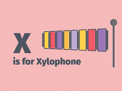 X is for Xylophone a to z alphabet ant band kid kids music sound tone xylophone