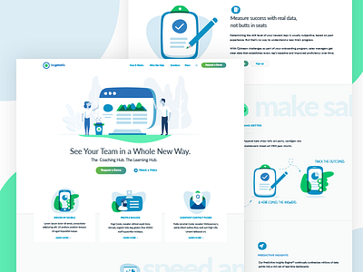 Landing Page Exploration brand branding concept iconography illustration landig page overlay