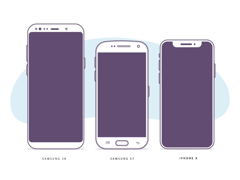 Device Illustrations - free download plane profile wallet money chat blue icon set illustration icon