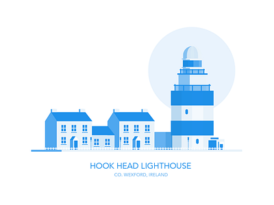 Illustration Process: Hook Head Lighthouse architecture building flat house illustration light lighthouse process simple