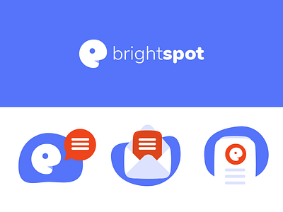 brightspot branding abstract branding chat envelope iconography logo