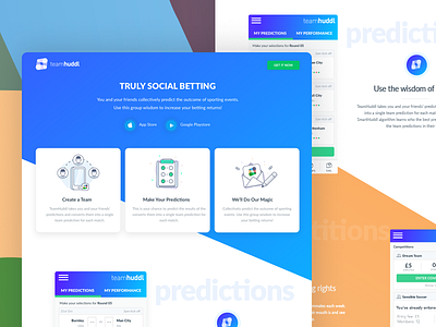 Truly Social Betting Landing Page bet branding case study football icon illustration logo social betting sports