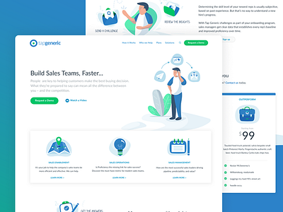 Landing Page Exploration branding character illsutraiton landing page man phone plant