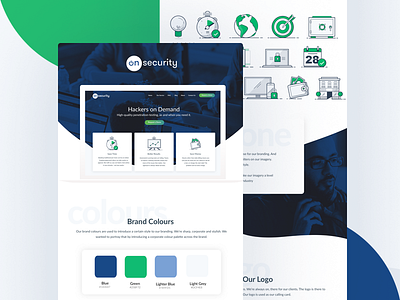 OnSecurity Brand Guidelines brand colour guidelines illustration overview palette security styleguide