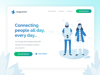 Connecting People... connecting illustration landing page