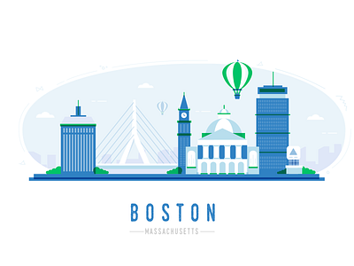 Boston 🙌 america boston building city cityline illustrate illustration ireland skyline