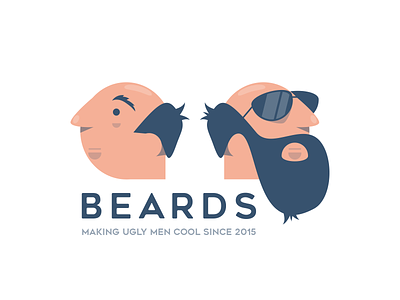 Beards - Making Ugly Men Cool Since 2015 beard beards cool illustration man men